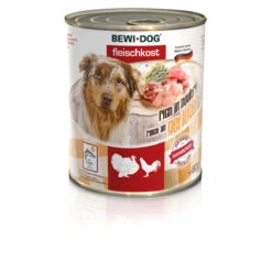 Bewi Dog Fleischkost Reich An Geflügel 800g.
