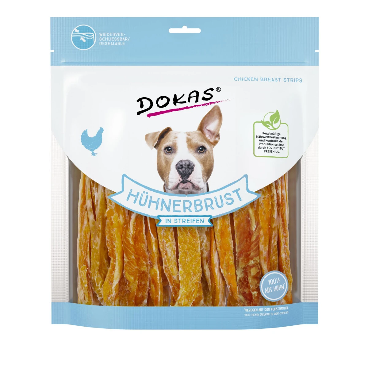 Dokas Hühnerbrust In Streifen 500g. 1 Dokas Hühnerbrust In Streifen 500g.