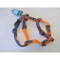 Hundegeschirr/Garnitur Länge 50-75 Cm, Breite 2,5 Cm ORANGE-BLAU