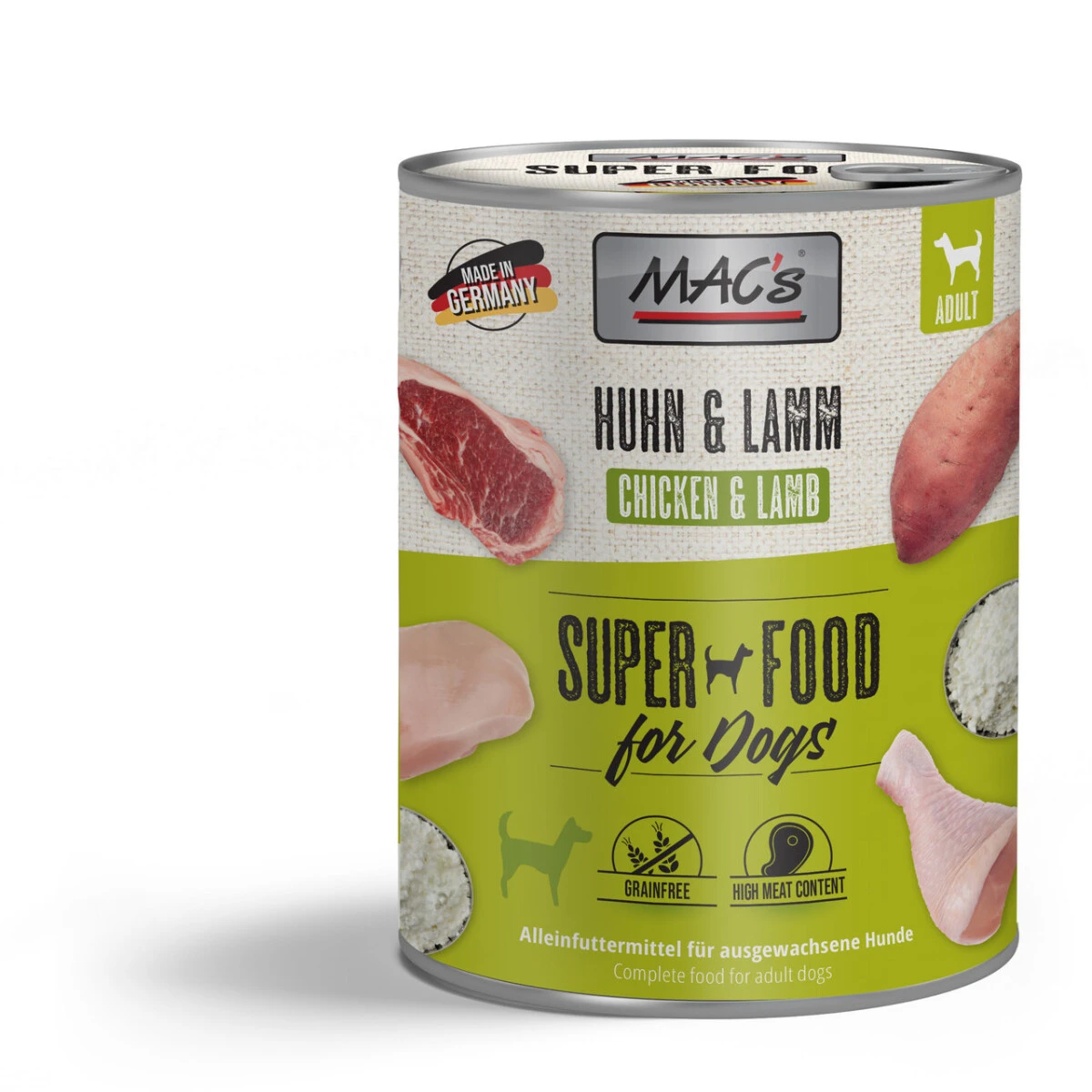Macs Dog Hühnchen & Lamm 800g. 1 Macs Dog Hühnchen & Lamm 800g.