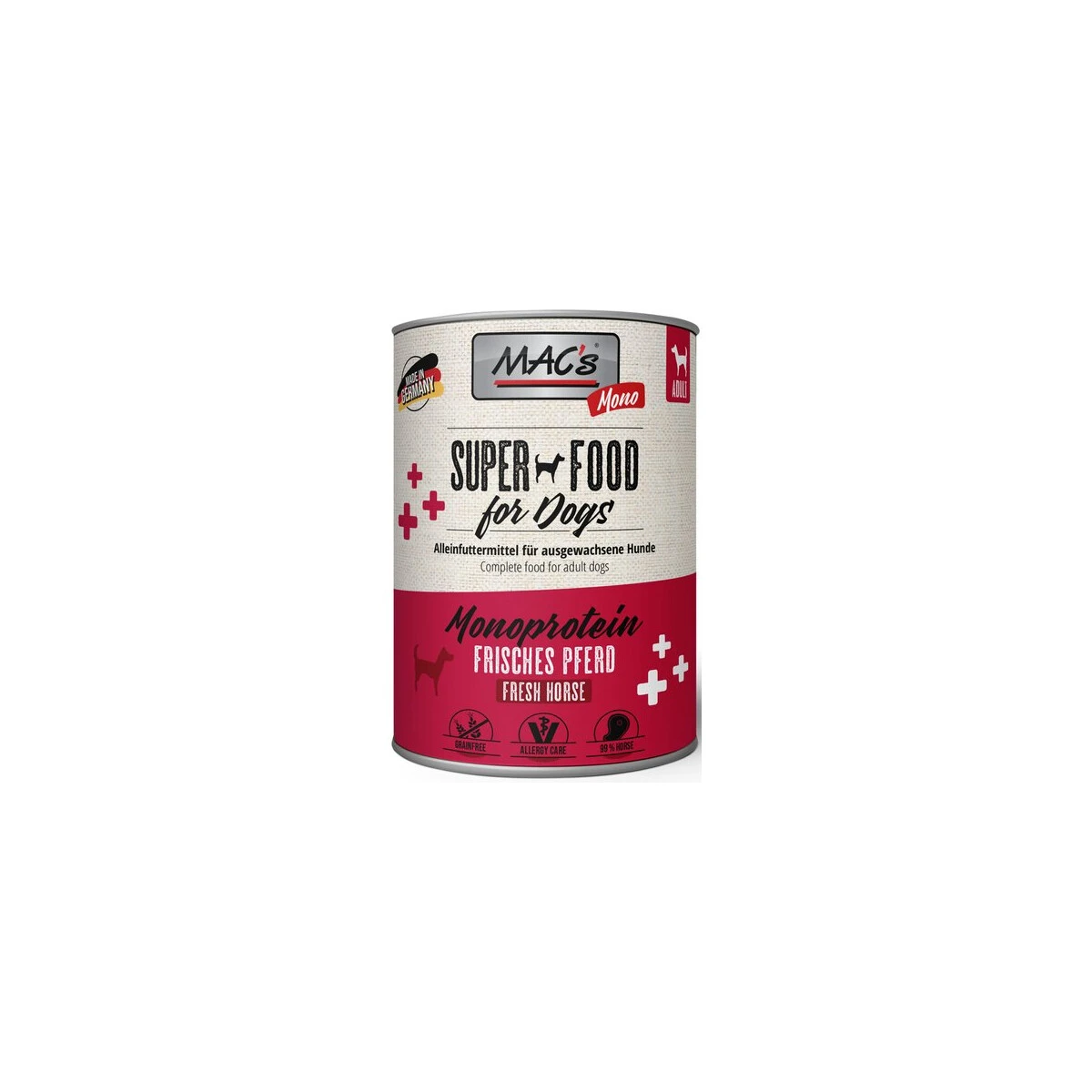 Macs Dog Sensitiv Pferd Pur 800g. 1 Macs Dog Sensitiv Pferd Pur 800g.