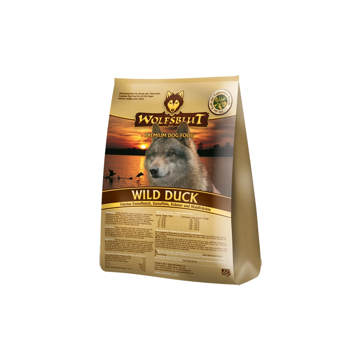 Wolfsblut Wild Duck 12,5kg. 1 Wolfsblut Wild Duck 12,5kg.